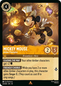 10WHI 023 Mickey Mouse - Amber Champion