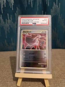 2009 Pokemon JPN Tauros rev foil 055/070 Hearthgold Coll-1st ed. PSA 8